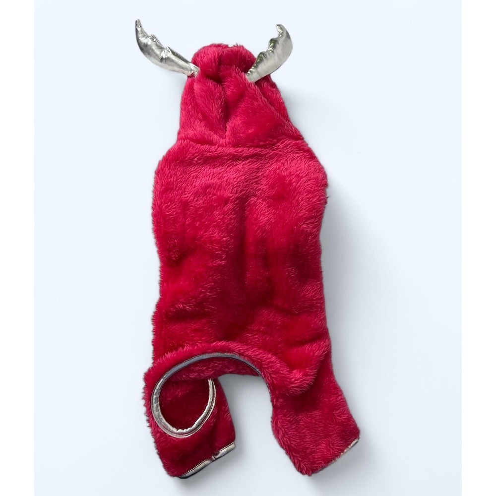 LuvGear Fleece Reindeer Hooded Dog Christmas Pajamas Pink SMALL NEW!!